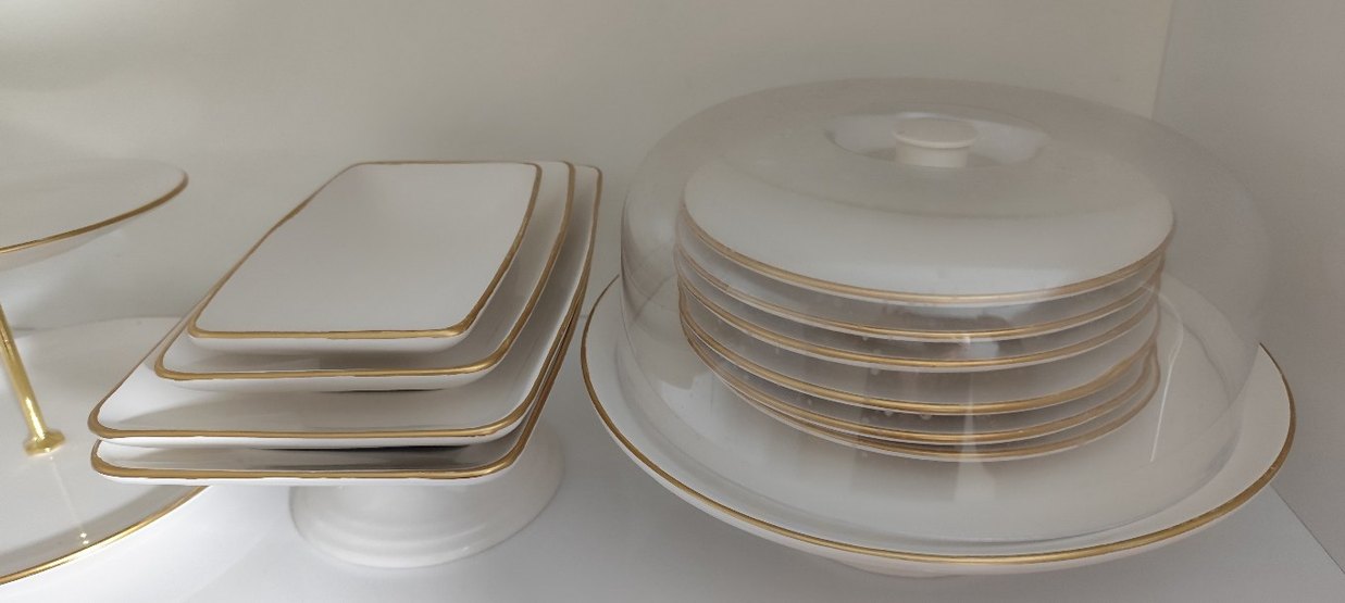 13 Parça Beyaz  Pasta Servis Takımı - Görsel 4