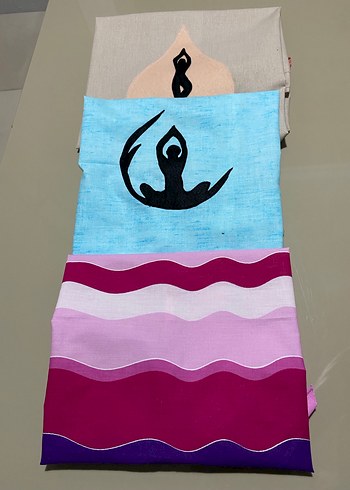 Desenli Çok Renkli Yoga Mat  Çantası - Görsel 5