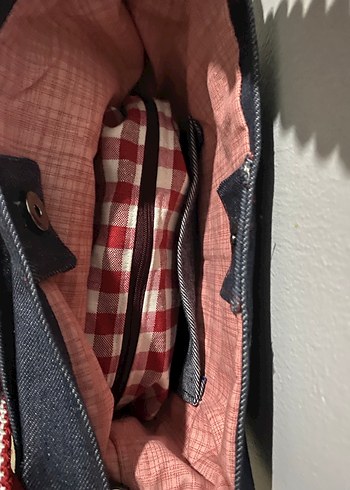 Kadın Lacivert Kot Çanta Kemer Detaylı - Görsel 3