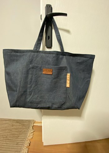 Kadın Lacivert Kot Çanta Kemer Detaylı - Görsel 5