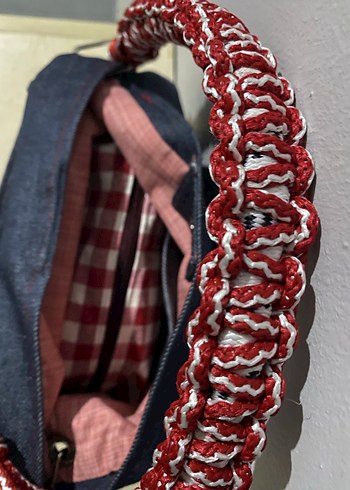 Kadın Lacivert Kot Çanta Kemer Detaylı - Görsel 4