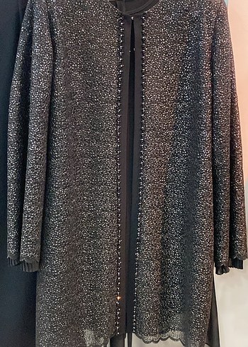 Uzun Siyah Kadın Takım Elbise - Görsel 4