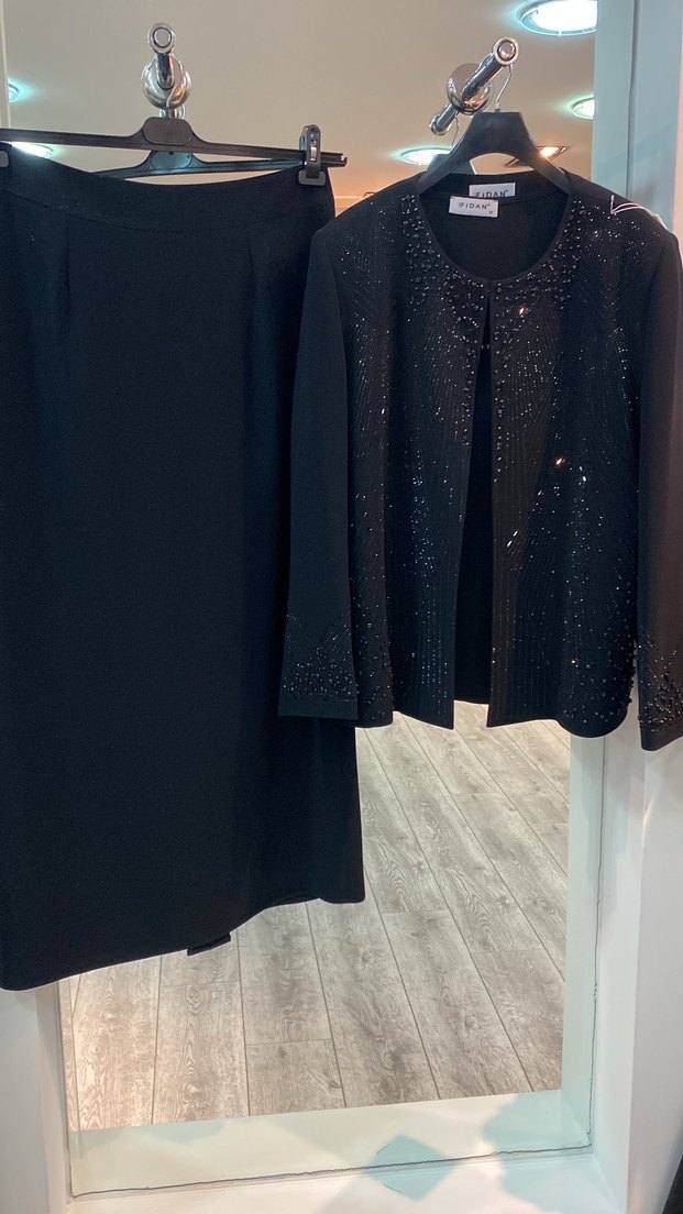 Kadın Siyah Uzun Kollu Payetli Takım - Görsel 2