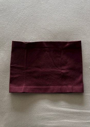 Bordo Straplez Crop - Görsel 2