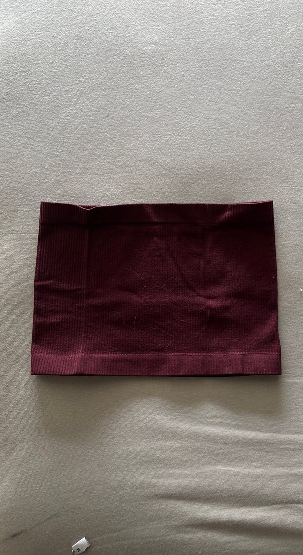 Bordo Straplez Crop - Görsel 2