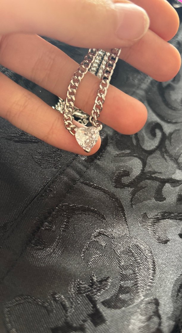 Zincir Detaylı Altın Renkli Midi Kolye - Görsel 2