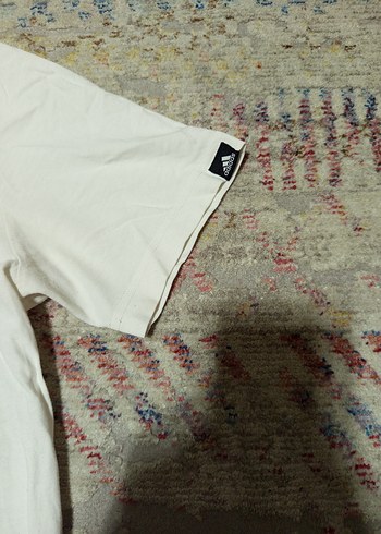 Beyaz Adidas Baskılı Kısa Kollu Tişört - Görsel 3