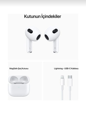 Apple Airppods 3. nesil kablosuz kulaklık - Görsel 7