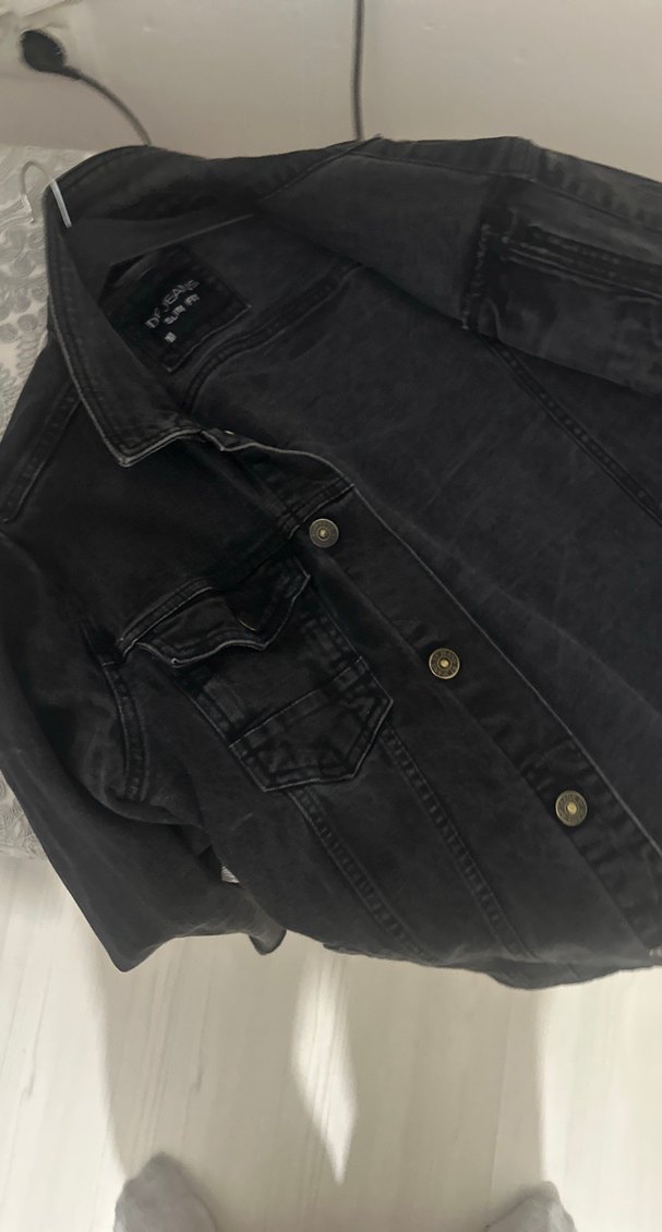 Siyah Düğmeli Erkek Kot Ceket - Görsel 3