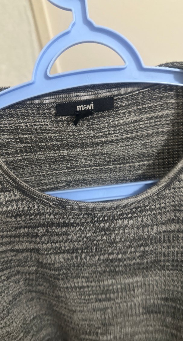 Gri Örgü Erkek Uzun Kollu Kazak - Görsel 3