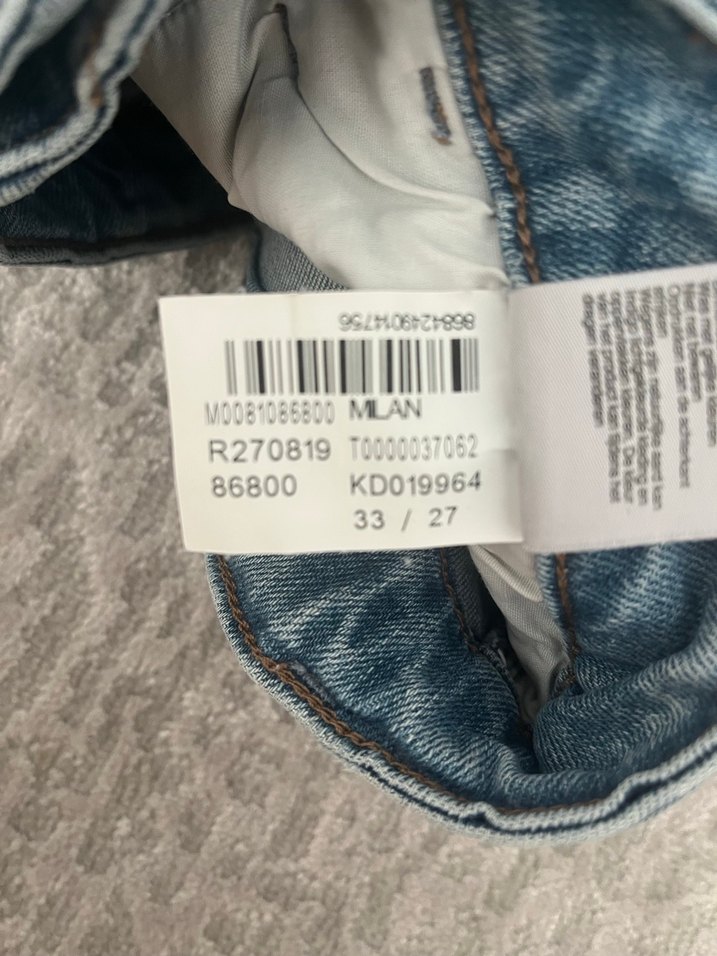 Mavi erkek kot şort - Görsel 2