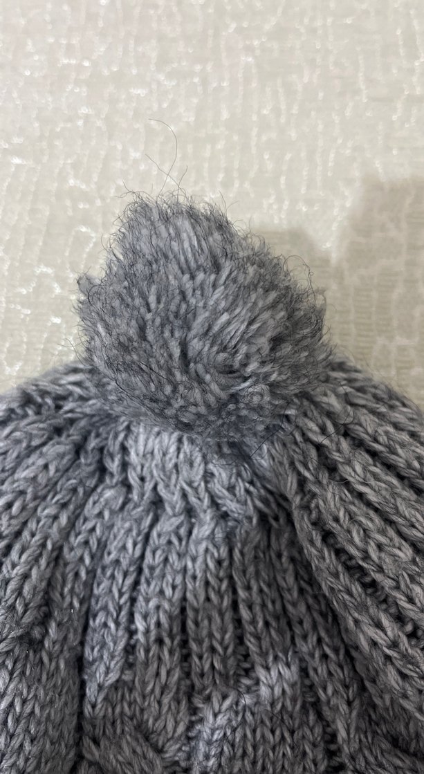 Gri Kadın El Emeği Örgü Bere - Görsel 3
