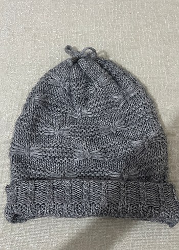 Gri Örgü Kadın Bere - Görsel 2