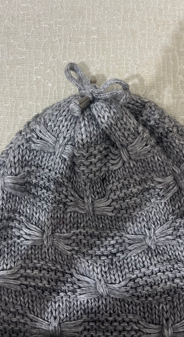 Gri Örgü Kadın Bere - Görsel 3