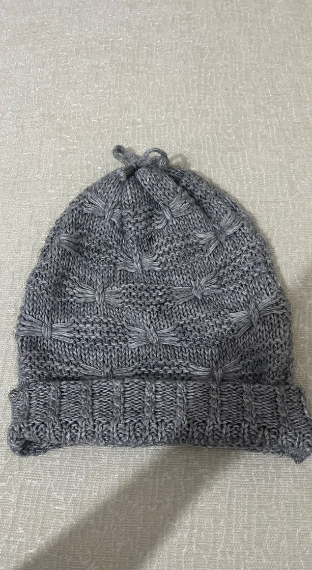 Gri Örgü Kadın Bere - Görsel 2