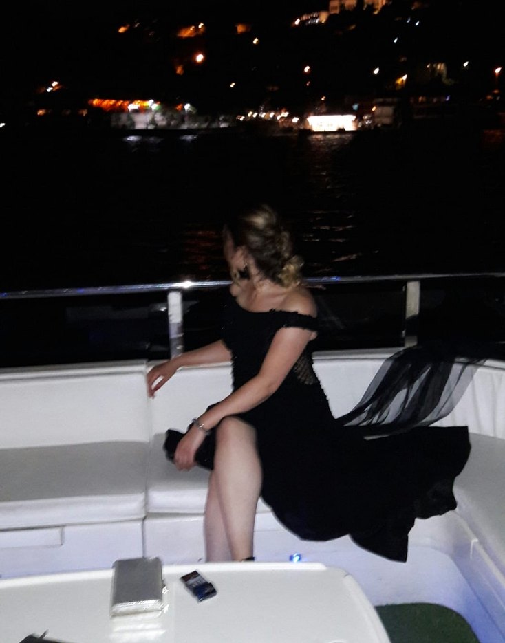 Siyah Straplez Uzun Gotik Abiye Elbise - Görsel 3