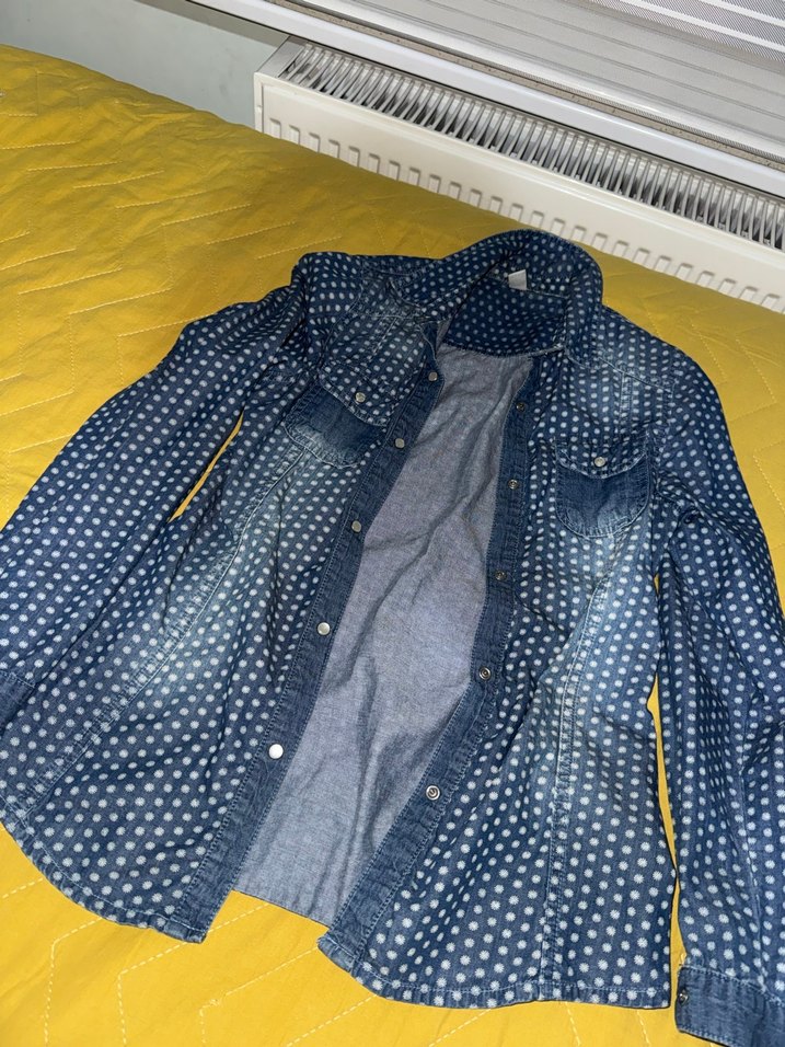 Düğmeli Uzun Kollu Denim Gömlek çocuk - Görsel 3