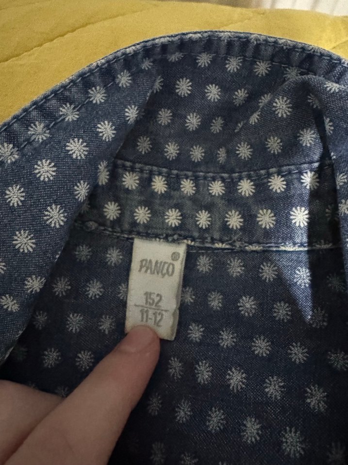 Düğmeli Uzun Kollu Denim Gömlek çocuk - Görsel 2