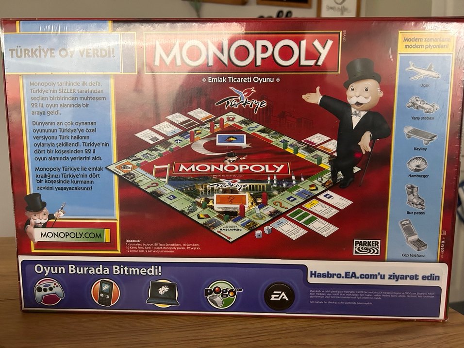 Monopoly Türkiye - Canlı Bordo Masa Oyunu - Görsel 2