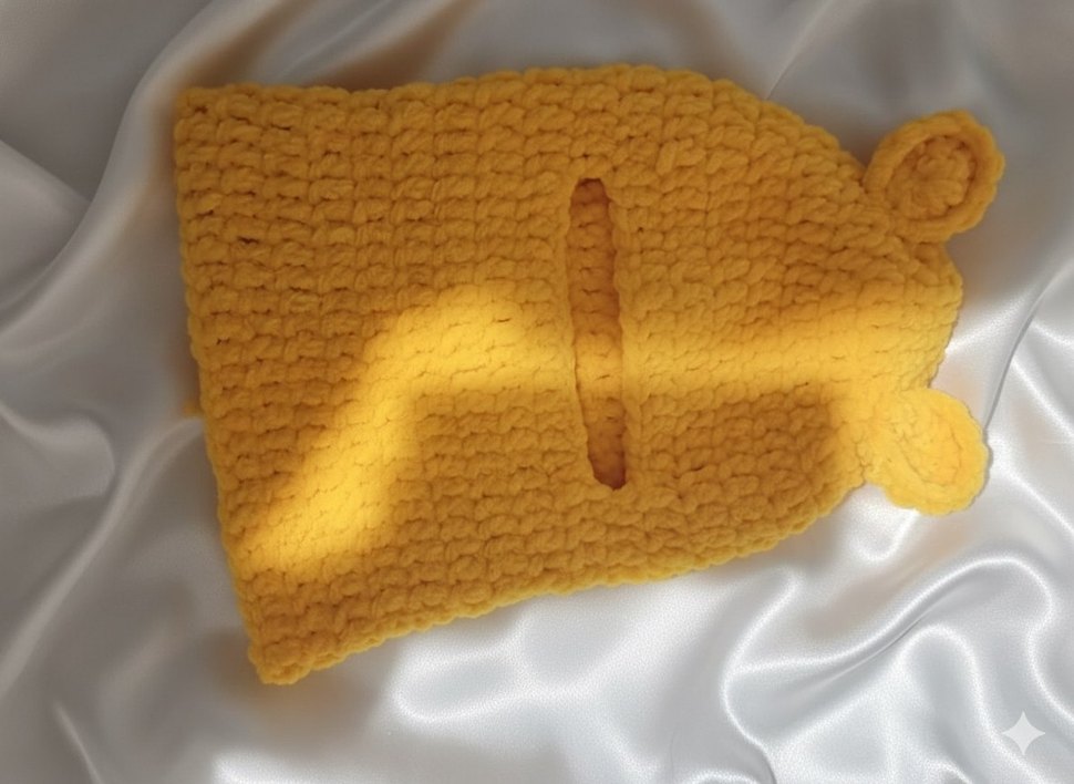 Sarı Örgü Çocuk Bere ve Boyunluk - Görsel 2