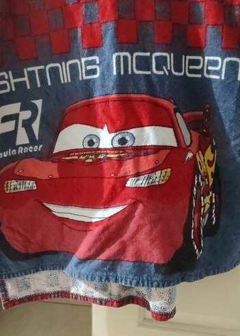 Çocuklar için Baskılı Renkli Kırmızı Bornoz - Görsel 2