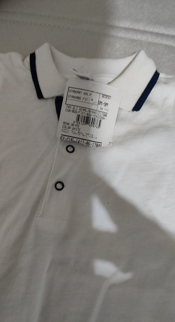 Düğmeli Beyaz Bebek Body - Görsel 2