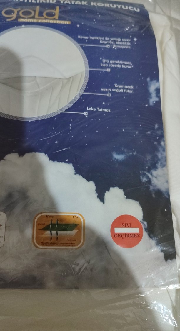 Beyaz Desenli Yatak Koruyucu - Görsel 3