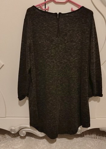 Gri Uzun Kollu Rahat Hamile Tişörtü - Görsel 6