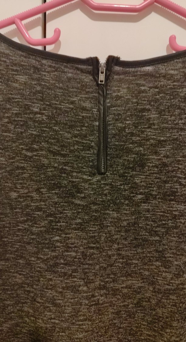 Gri Uzun Kollu Rahat Hamile Tişörtü - Görsel 5