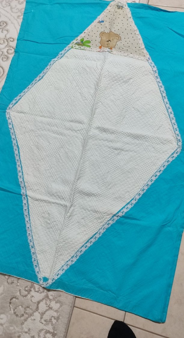 Nakışlı Mavi Çocuk Battaniyesi - Görsel 3