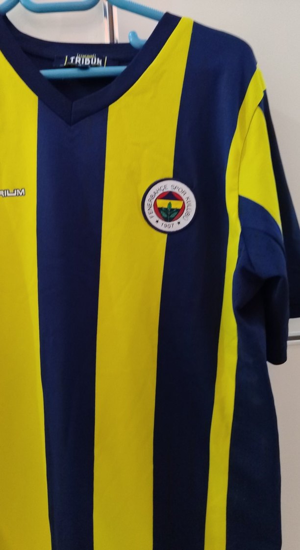 Sarı-Lacivert Çizgili Erkek çocuk Spor Tişörtü - Görsel 3