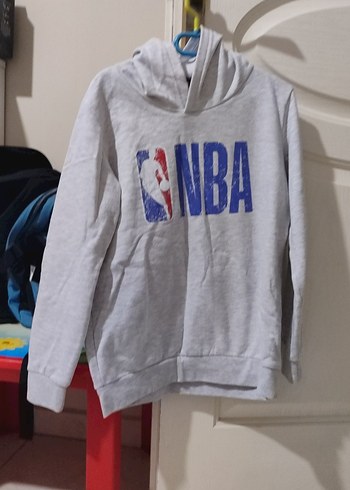Gri Erkek Çocuk NBA Baskılı Sweatshirt - Görsel 2