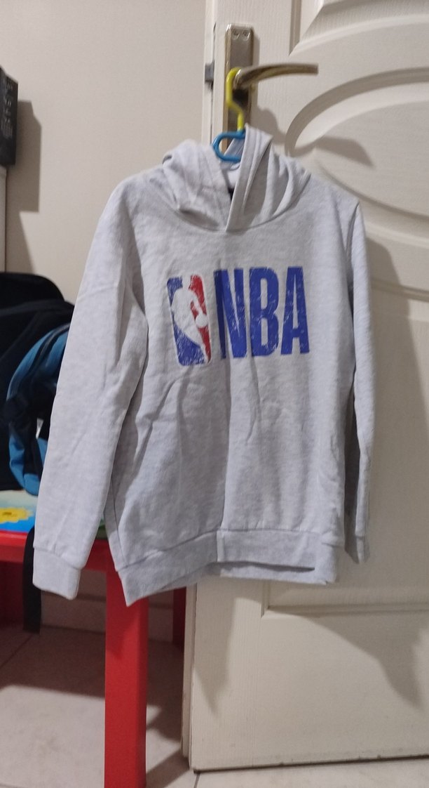 Gri Erkek Çocuk NBA Baskılı Sweatshirt - Görsel 2