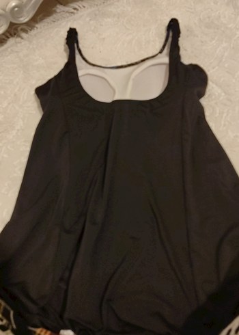 Drapeli Baskılı Uzun Kadın Mayo - Görsel 3