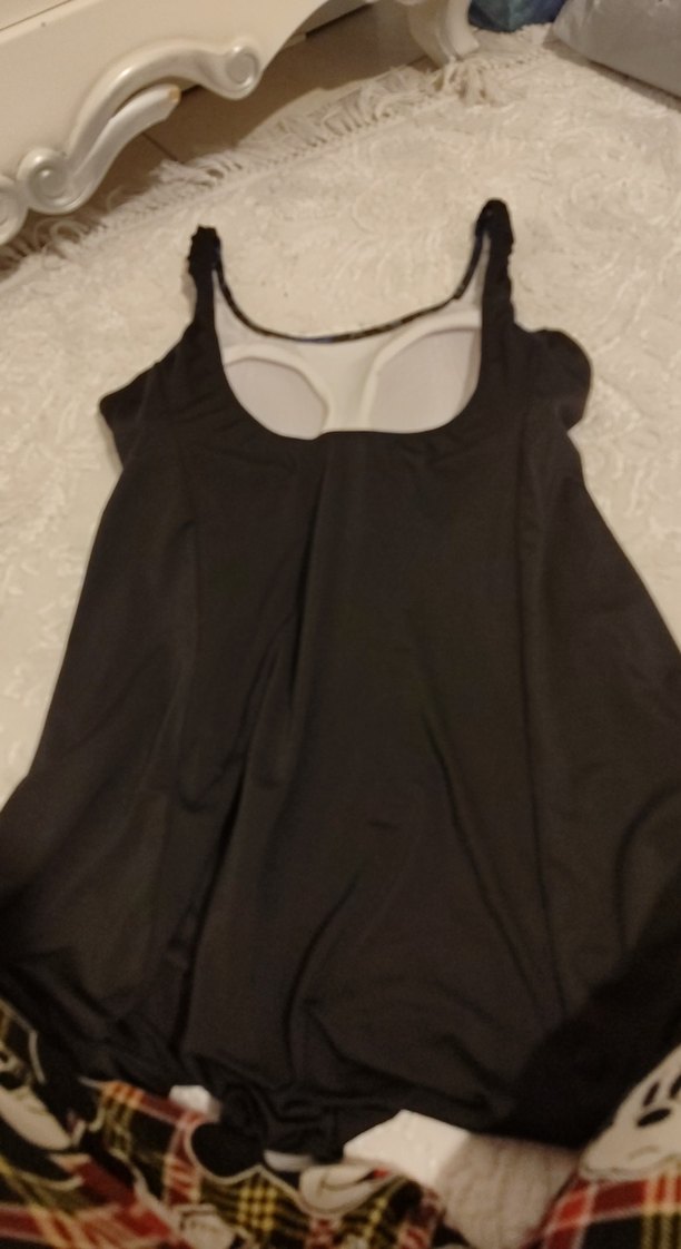 Drapeli Baskılı Uzun Kadın Mayo - Görsel 3