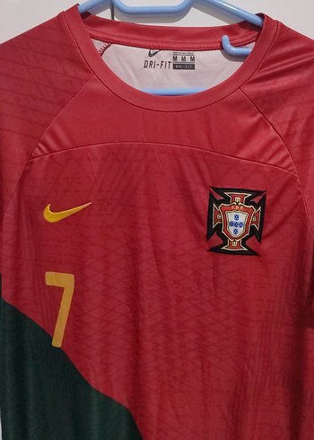 Erkek Kırmızı Kısa Kollu Spor Forma Ronaldo - Görsel 2