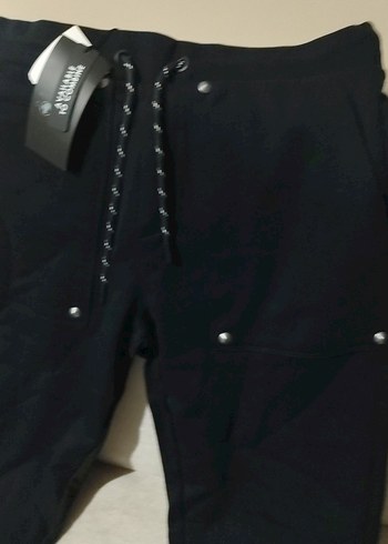 Erkek Siyah Kemerli Sweatpant - Görsel 2