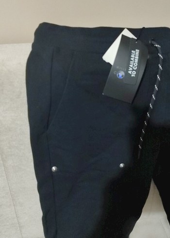 Erkek Siyah Kemerli Sweatpant - Görsel 3