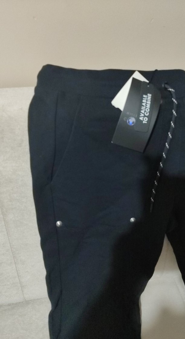 Erkek Siyah Kemerli Sweatpant - Görsel 3