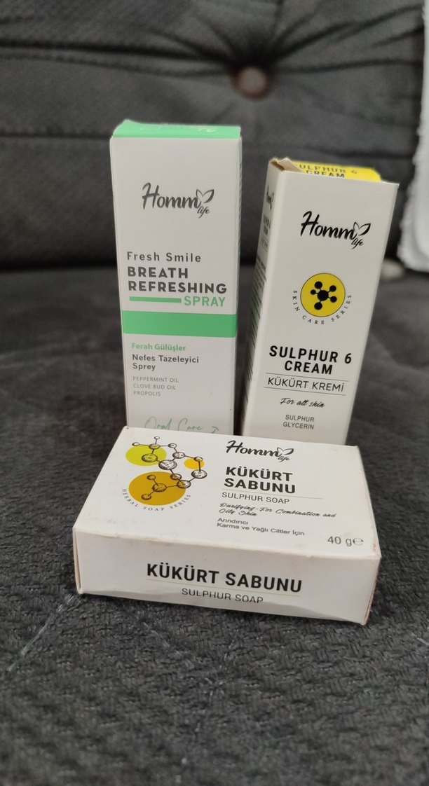 Homm Life Kükürt Sabunu, Kremi ve Nefes Spreyi - Görsel 2