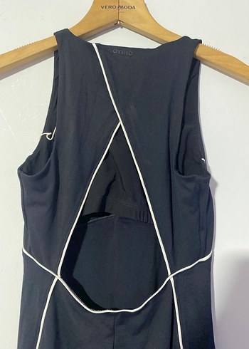 OYSHO Siyah İnce Askılı Kadın Tulum - Görsel 4