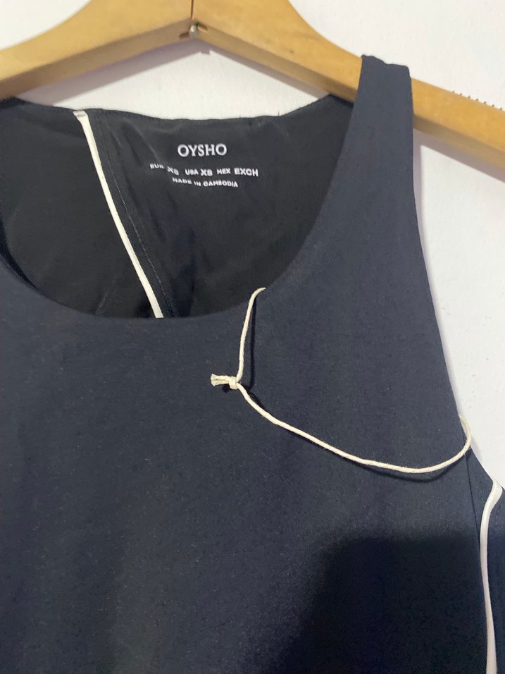 OYSHO Siyah İnce Askılı Kadın Tulum - Görsel 3