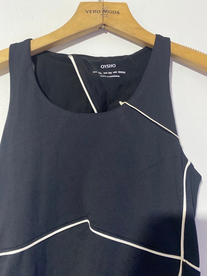 OYSHO Siyah İnce Askılı Kadın Tulum - Görsel 2