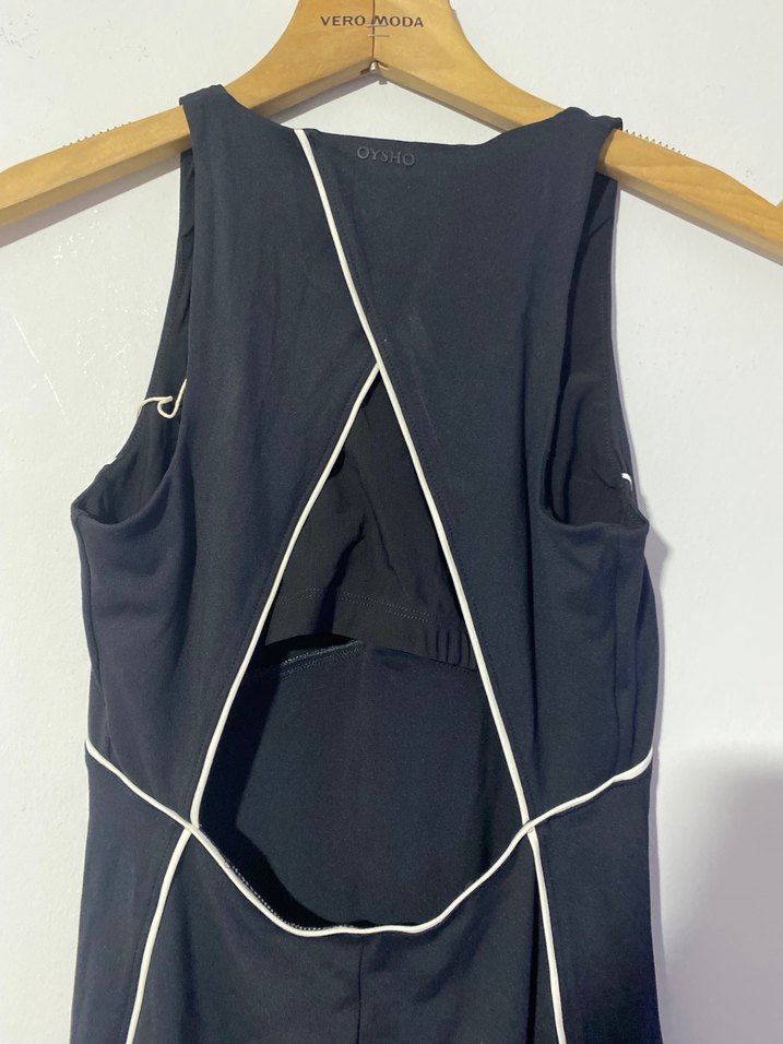 OYSHO Siyah İnce Askılı Kadın Tulum - Görsel 4