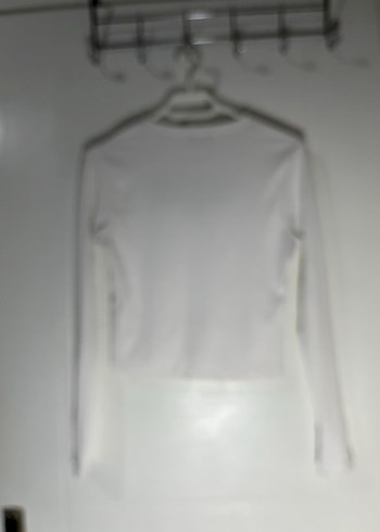 Beyaz Uzun Kollu Baskılı Tişört - Görsel 2