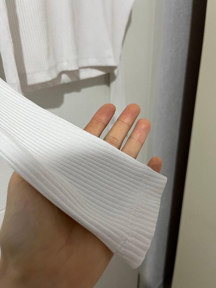 Beyaz Uzun Kollu Baskılı Tişört - Görsel 4