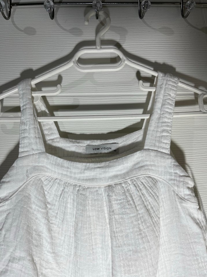 Kız Çocuk Beyaz Askılı Atlet - Görsel 3