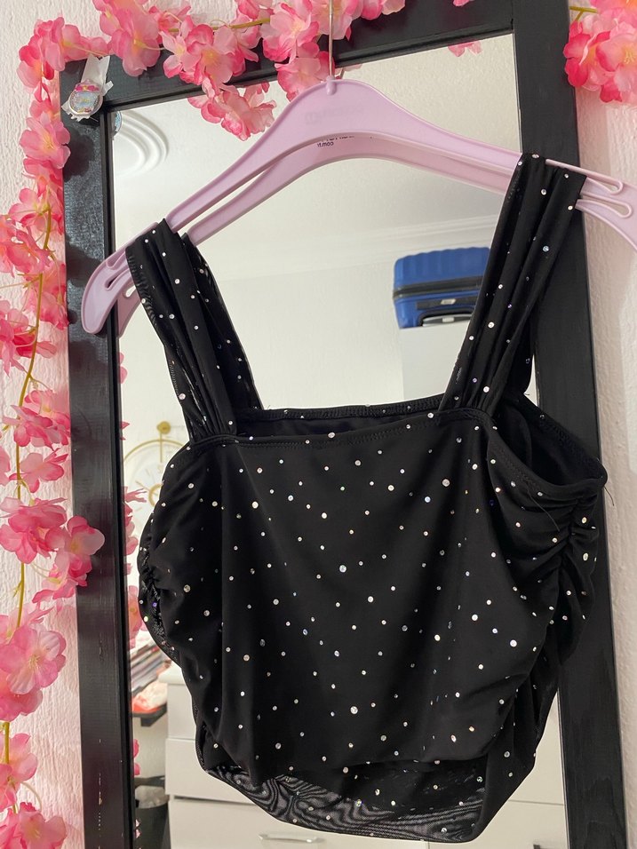 Siyah Payetli Mini Büstiyer - Görsel 2