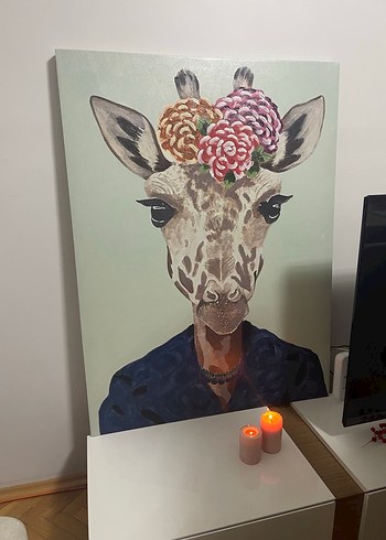 MUDO CONSEPT  ürünüdür.Gıraffe yaglıboya tablo
.90x120 cm - Görsel 3