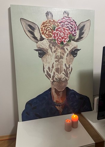 MUDO CONSEPT  ürünüdür.Gıraffe yaglıboya tablo
.90x120 cm - Görsel 2